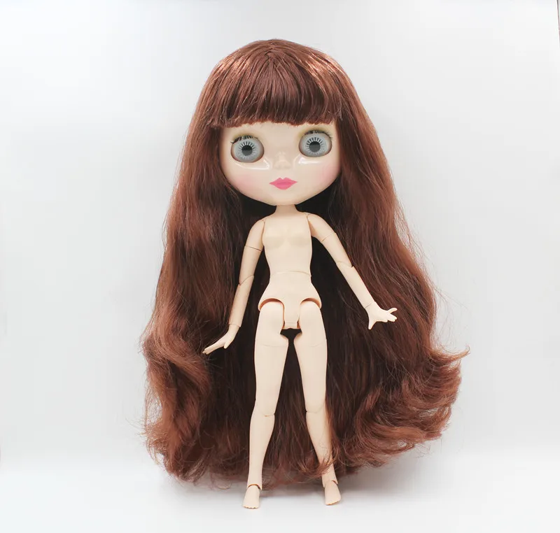 

Free Shipping big discount RBL-796J DIY Nude Blyth doll birthday gift for girl 4color big eye doll with beautiful Hair cute toy