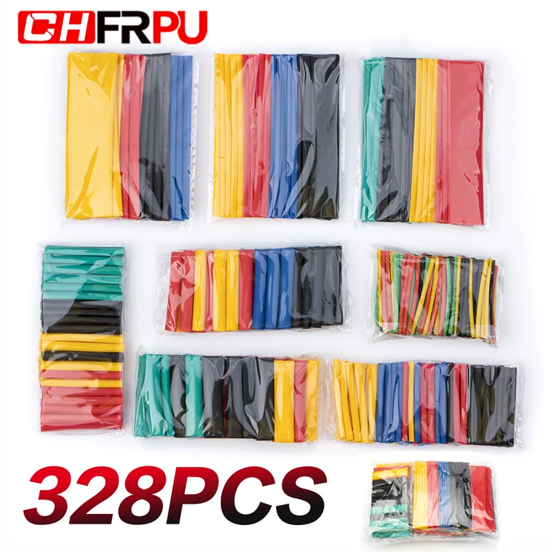 

328Pieces/Bag Of Various Polyolefin Insulating Sleeve Heat Shrinkable Tube Wires