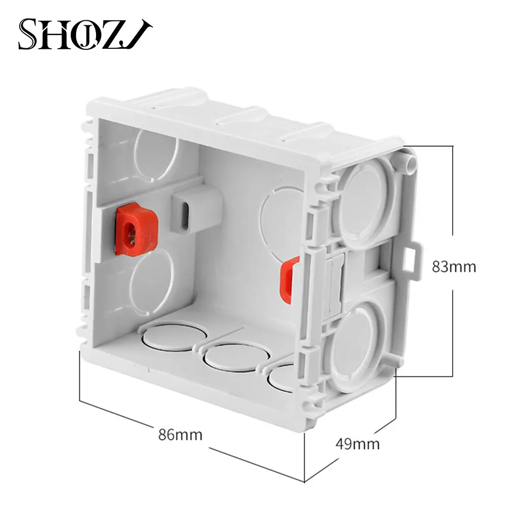 86 inteligentny termostat/gniazdo przełącznika Box, góra Back Box Plasterboad 49mm głębokość przełącznik do montażu ściennego gniazdo ścienne kaseta