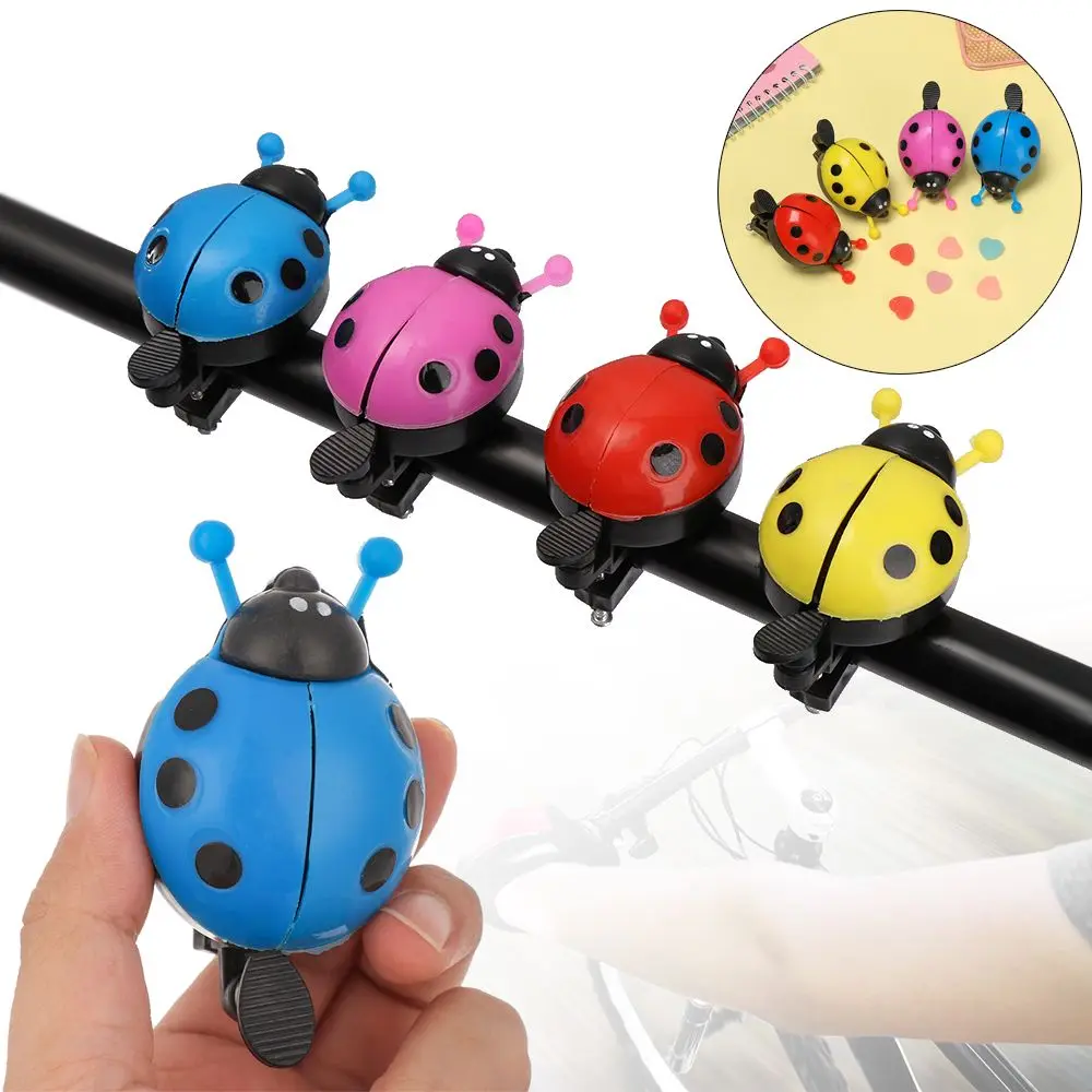 Kids Boys Girls Horn Safety Warning Cycling Accessories Bicycle Bell Lovely Ladybug Bike Alarm Ring Handlebar