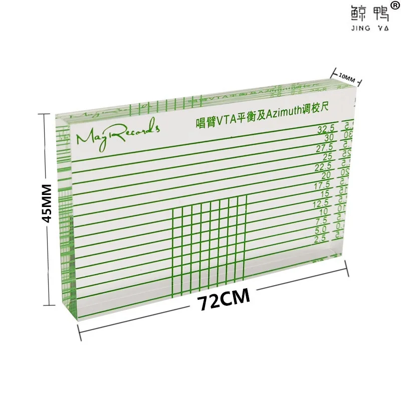 Tonearm VTA & cartuccia azimut allineamento righello blocco allineamento guscio 10mm