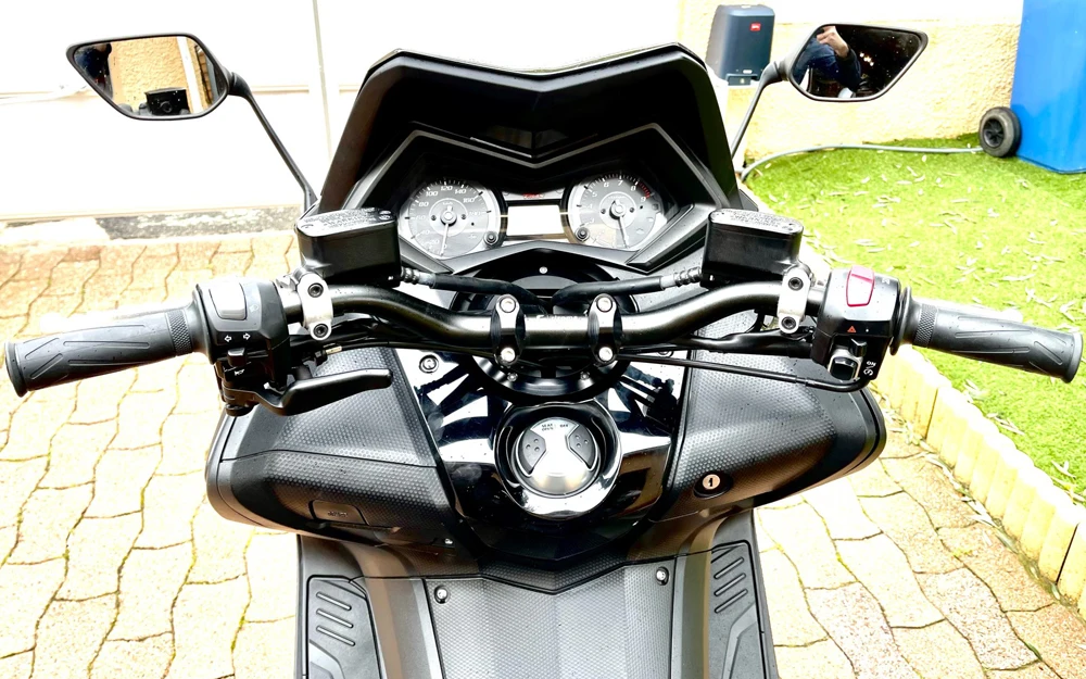 28mm 1-1/8'' Motorcycle Handlebar CNC Aluminum Alloy Sandblasting Steering Wheel for Yamaha Tmax 530 R6 R3 CBR1000RR Monster 696