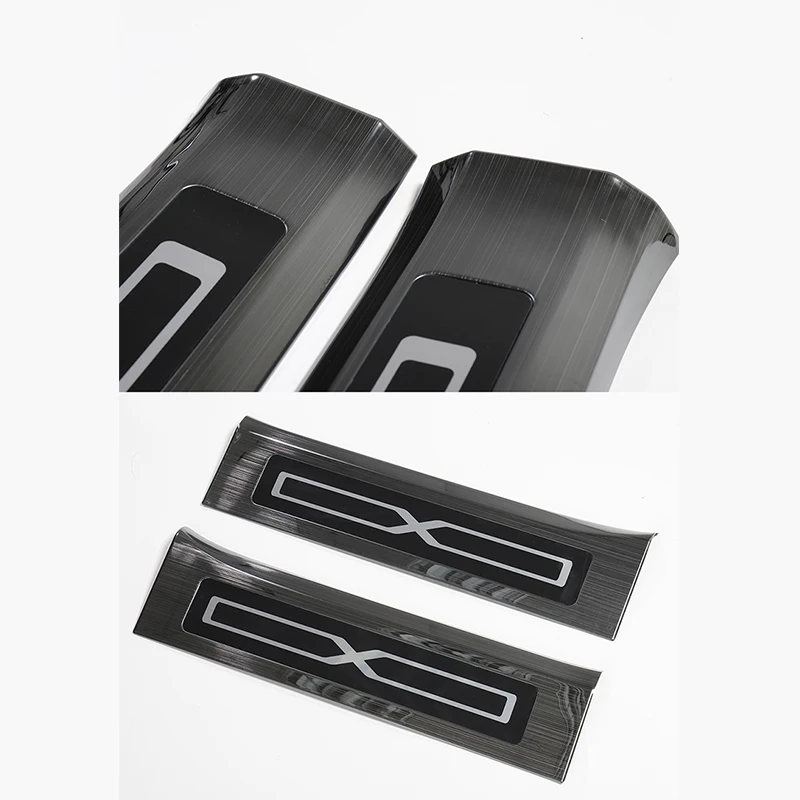 Carbon Fiber Car Welcome Pedal For Tesla Model X 2017-2023 Auto Threshold Cover Stickers Door Shell Patch Protective Accessories