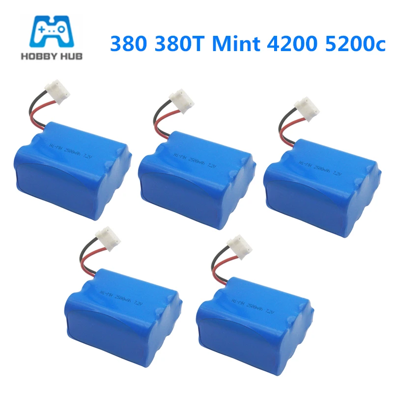 Original 7.2V 2500mAh Battery for iRobot Roomba Braava 380 380T Mint 4200 5200c Ni-MH 2500mAh 2.5Ah  Rechargeable battery 10PCS