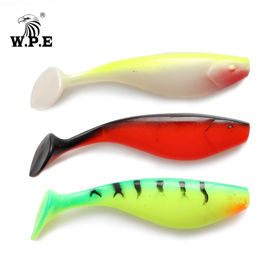 

W.P.E Fishing Lure 6pcs/pack 100mm Silicone Soft Lure Swim Bait Jigging Lure Soft Body Artificial Soft Lure Wobbler Fishing Tack