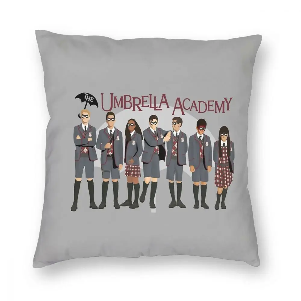 

The Umbrella Academy Group Square Pillow Case Polyester Cushions for Sofa Vintage Pillowcover Home Decor