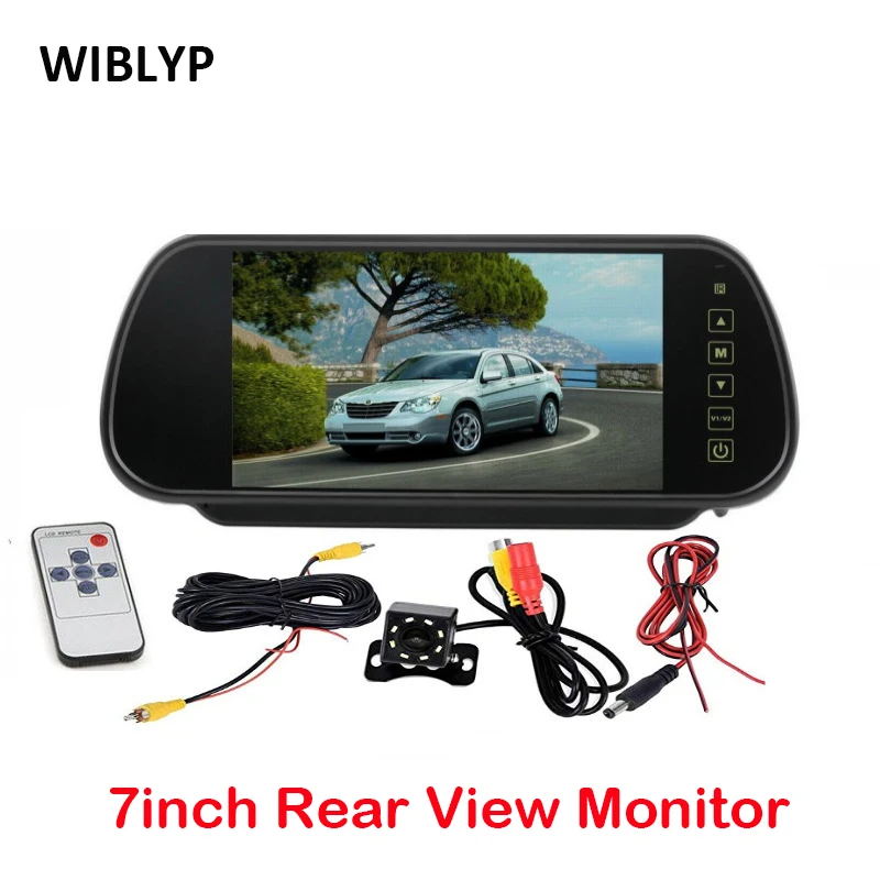 

7 inch Car Rear View Mirror Camera Monitor TFT LCD with 8 LED 170 Degree Wide Waterproof Night Vision Reversing Backup Camera