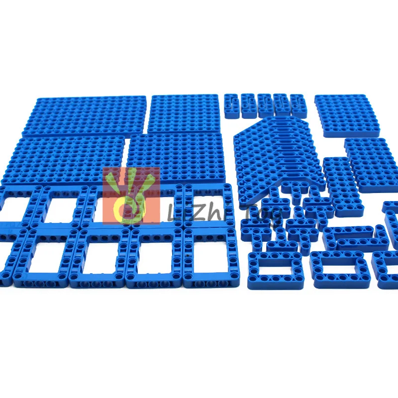 120PCS DIY Technical Parts 6 Colors Liftarm Thick Building Bricks Blocks Accessory Set Arm Beam Mechanical Bulk High-Tech Toys