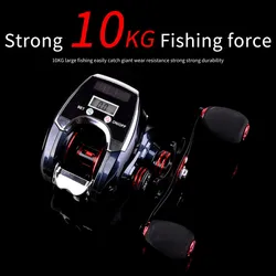 8.0:1 19+1BB Fishing Reel Left / Right Hand Low Profile Line Counter Fishing Tackle Gear with Digital Display Carretilha Pesca