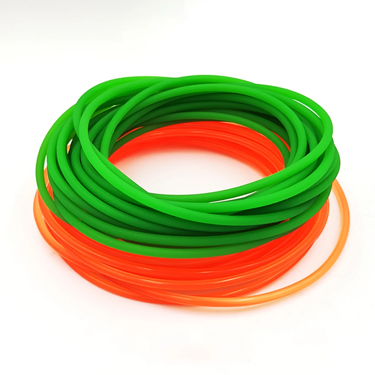 Green Orange Polyurethane Conveyor Belts Round PU Drive Belt Meltable Cord Dia 1.5/2/2.5/3/3.5/4/5/6/7/8/9/10/12/15/18mm