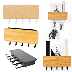 Key Hanger Decorative Simple Small Wall Hook Space Saving Easy Install Wooden Door Back Storage Rack