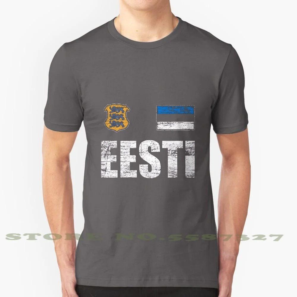 Estonia Europe 100% Pure Cotton T-Shirt Estonian Baltic States Tallinn Country Flag Nationality Identity Ancestry Homeland