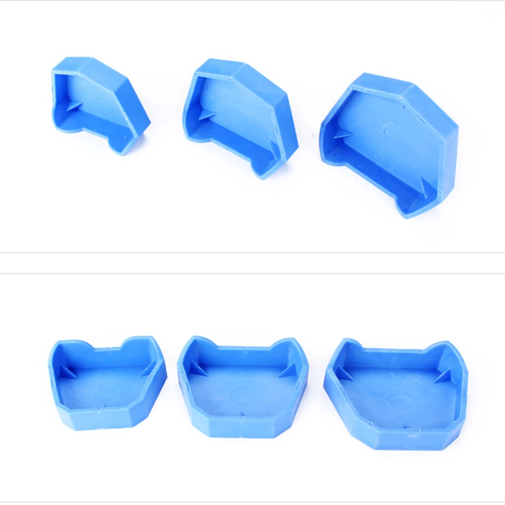 

6 pcs/set Dental rubber Model Base Set Dental Mold Plaster Base Denture Tray Dental Lab Former Base Kit Dental materials