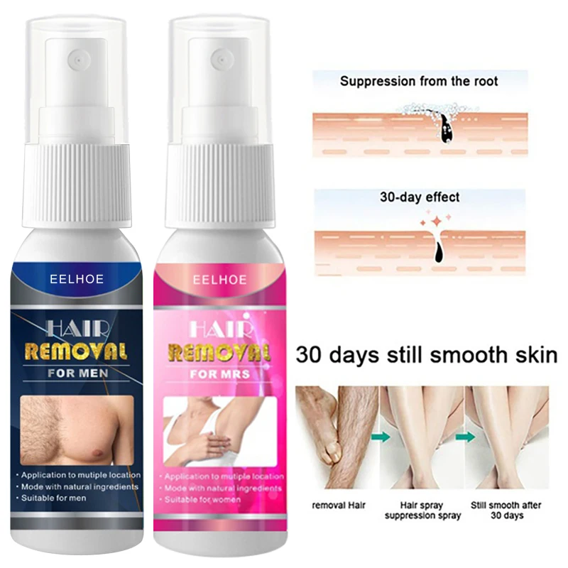 Men Women Natural Hair Removal Cream Painless Hair Remover Spray Armpit Legs Arms Skin Body Care Depilatory Cream Spray TSLM1