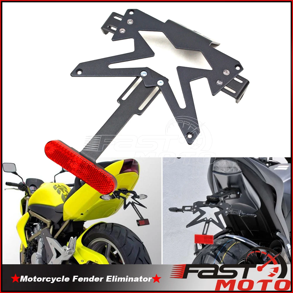 Motorcycle License Plate Bracket Tail Tidy Fender Eliminator Kit For Yamaha Honda Kawasaki Z800 Z750 Z1000 Z900 ER6N ER6F Ninja