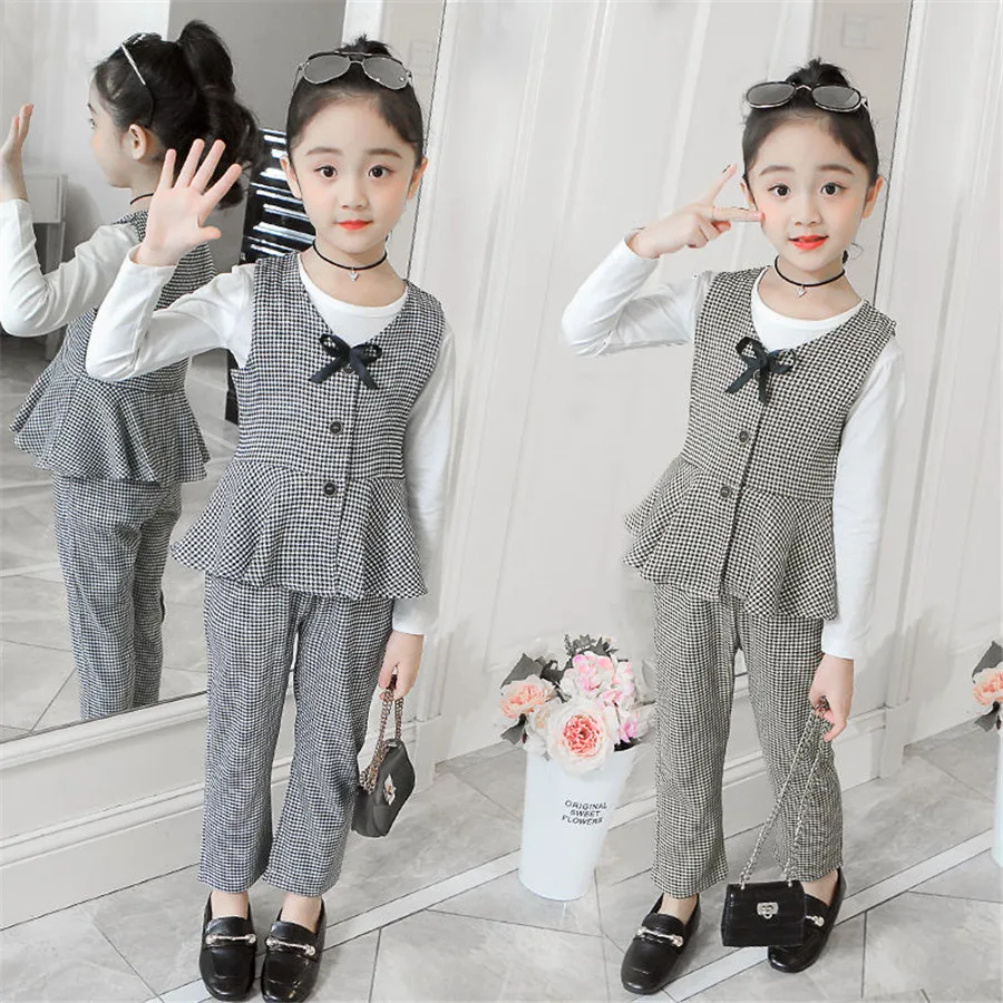 Girls Clothing Sets Kids 3 Pieces Clothes Tracksuits Toddler Girl Clothes Autumn Winter Suit Teenage Girls School Uniform