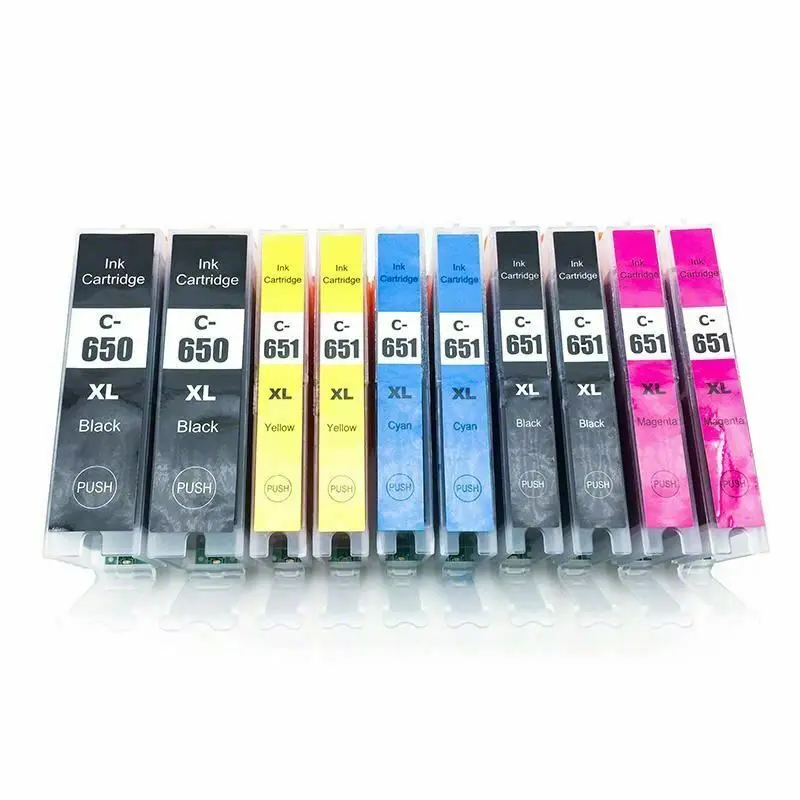 

10PK compatible Ink Cartridges PGI650 XL CLI651 XL for Canon Pixma MG5660 MG6660 Printer