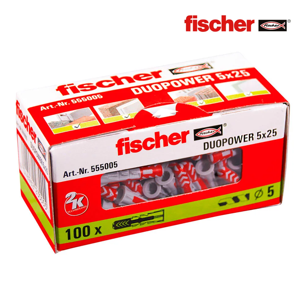 PACK 100 TACOS DUO POWER 5X25 555005 FISCHER