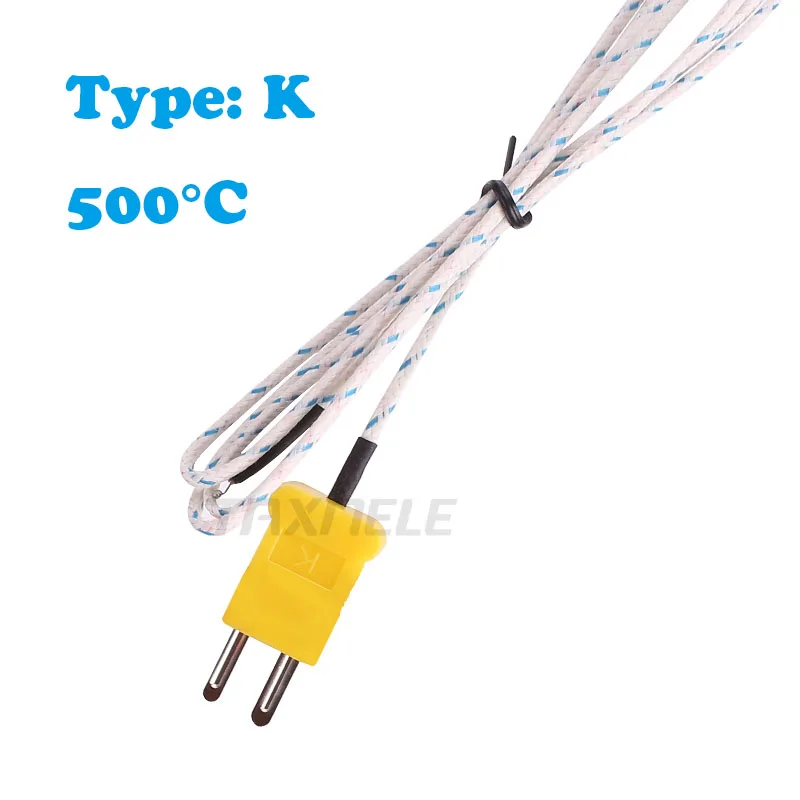 1/1.5/2/3 متر طول سلك K-نوع ميزان الحرارة خط اختبار 500C TP-01 الحرارية الاستشعار التحقيق تستر استخدام إلى TM-902C TES-1310 MD-6801