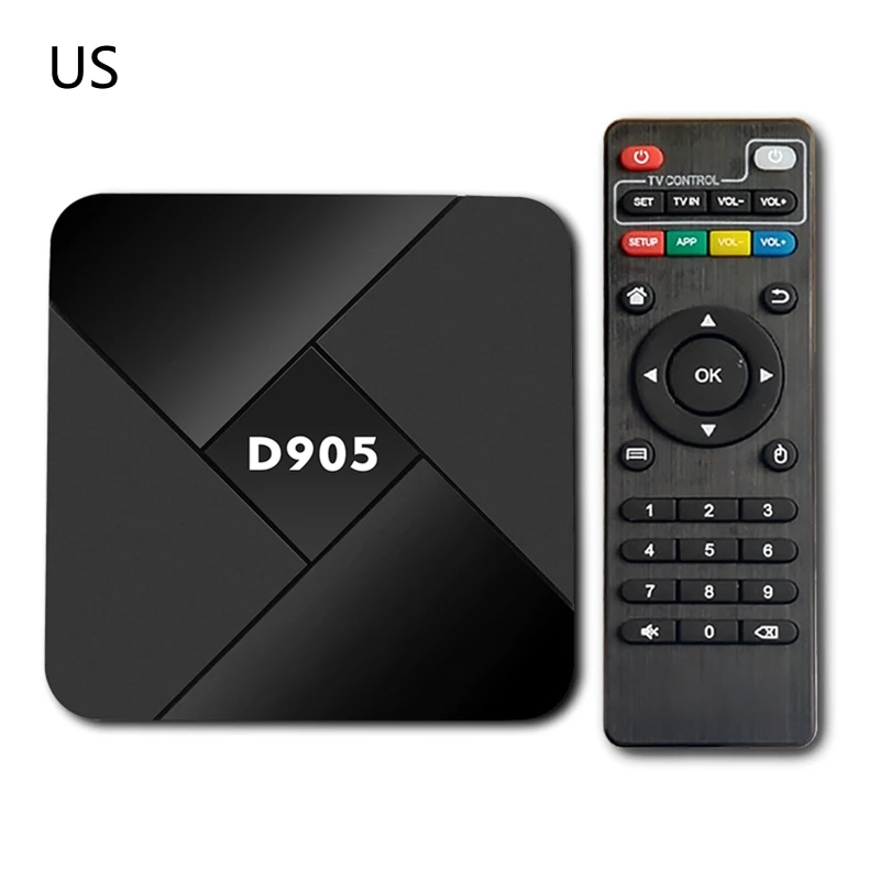 

2024 New D905 Top Box Android 10.0 for Smart TV Box 8 GB 4k Remote Control for Hdmi Cable Power Supply Multimedia Player Set Top