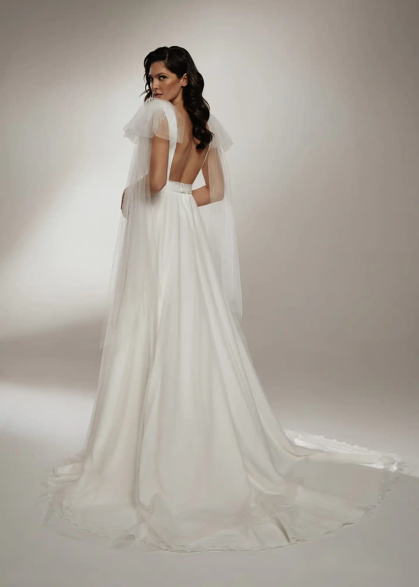 Robe de Mariée Élégante en Satin Personnalisée, Col en V, Dos aux, Grand Nministériels d, Balayage Simple, Couleur Blanche, 2025