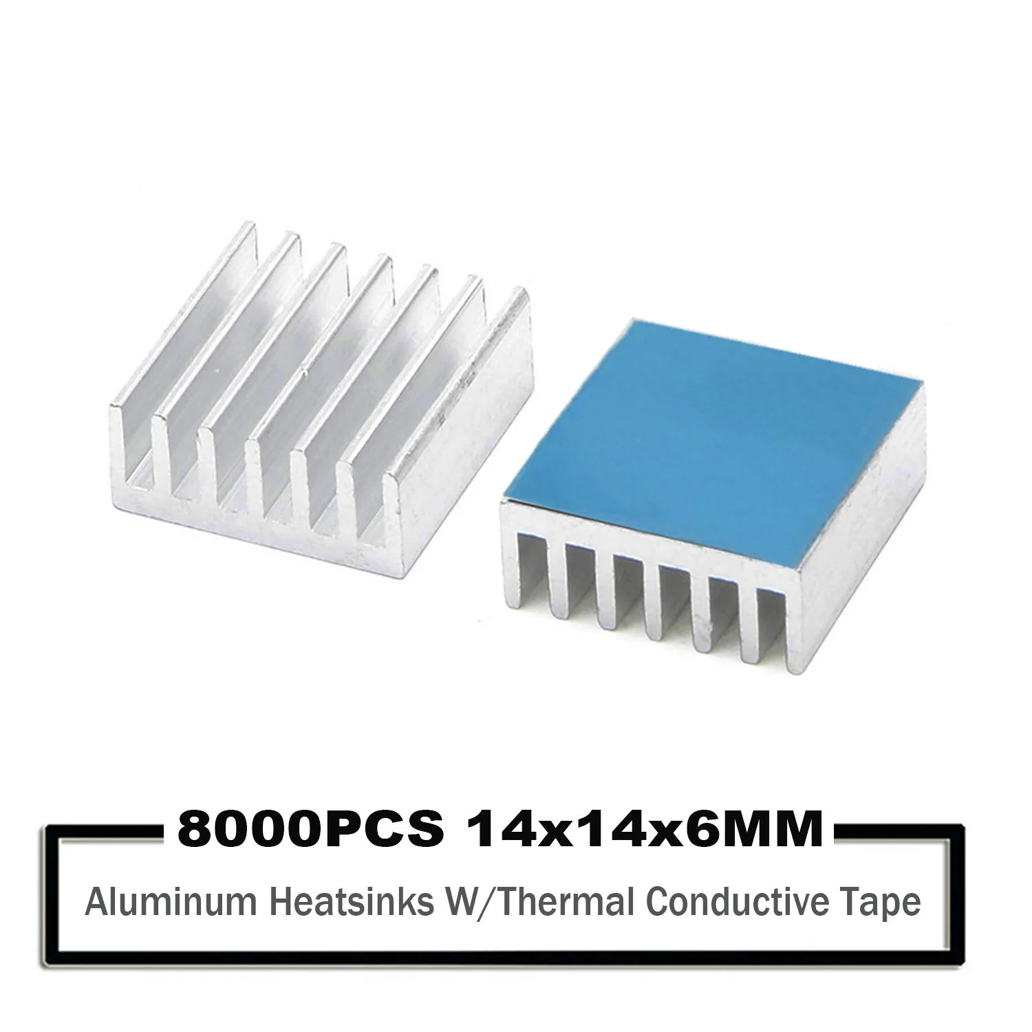 

8000Pcs YOUNUON 14x14x6mm Aluminum Heatsinks with Thermally Conductive Heat-dissipating Double-sided Adhesive Radiator Heat Sink