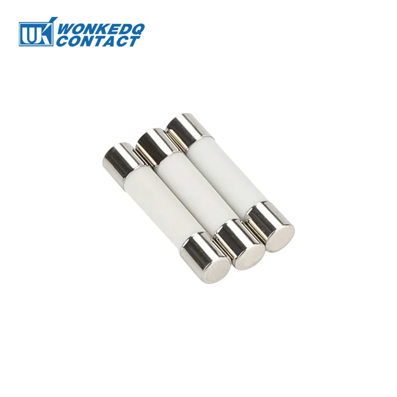 100Pcs 5x25 5x20 mm Fuse Fast-Blow Glass Tube 0.5A 1A 2A 3A 4A 5A 6A 8A 10A Din Rail Terminal Block Mini Test Fuse 5*25 5*20