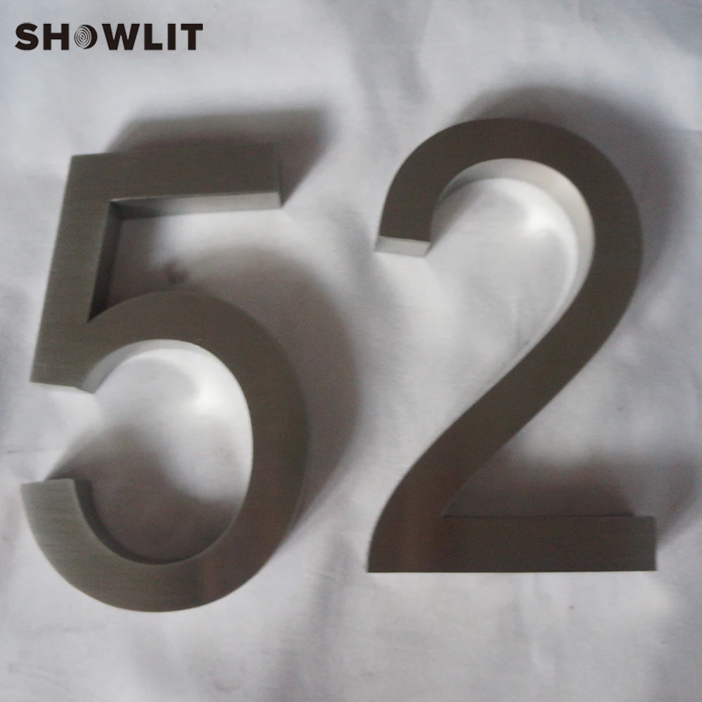 

Separated Home Number 3D Stainless Steel Custom Made House Home Numbers