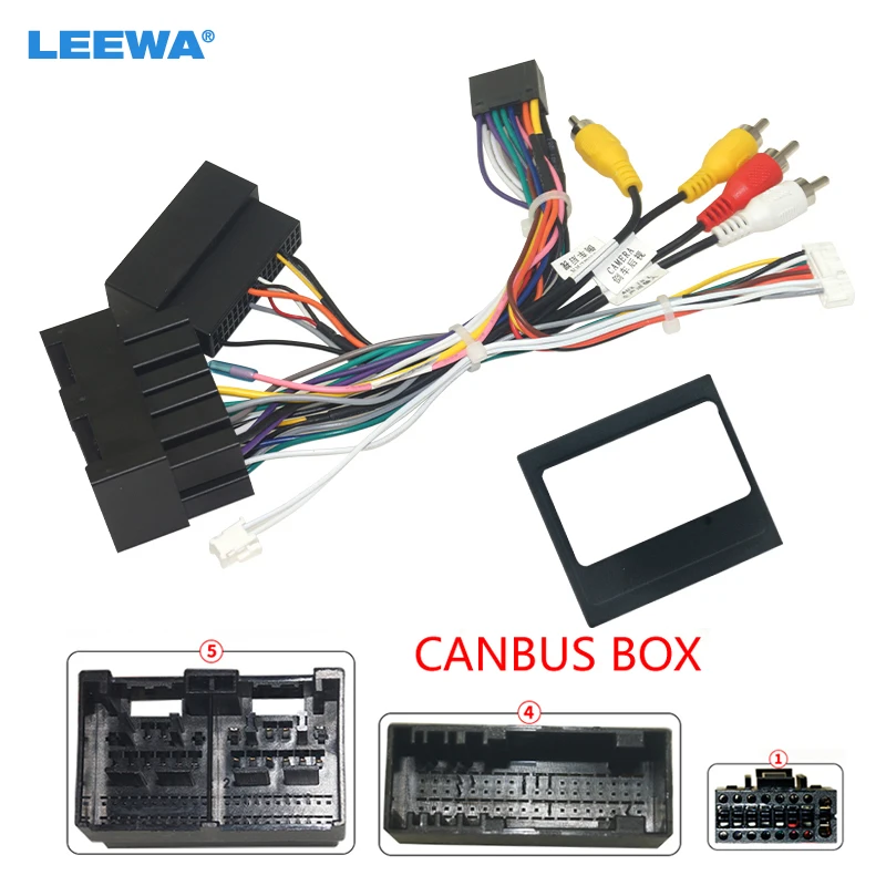 

LEEWA Car 16pin Audio Wiring Harness With Canbus Box For Ford Focus Escape Ranger Aftermarket Stereo Installation Wire Adapter