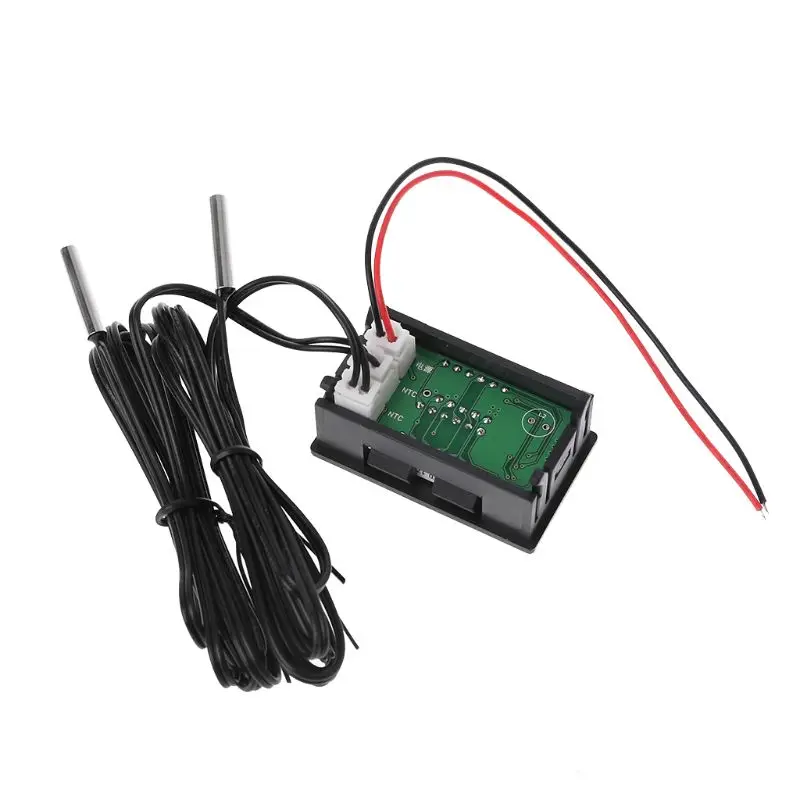 Imagem -02 - Termômetro w Ntc à Prova Dágua Sensor de Temperatura 12v24v 72v Display Duplo Motocicleta Carro dc 5v80v Novo 2023