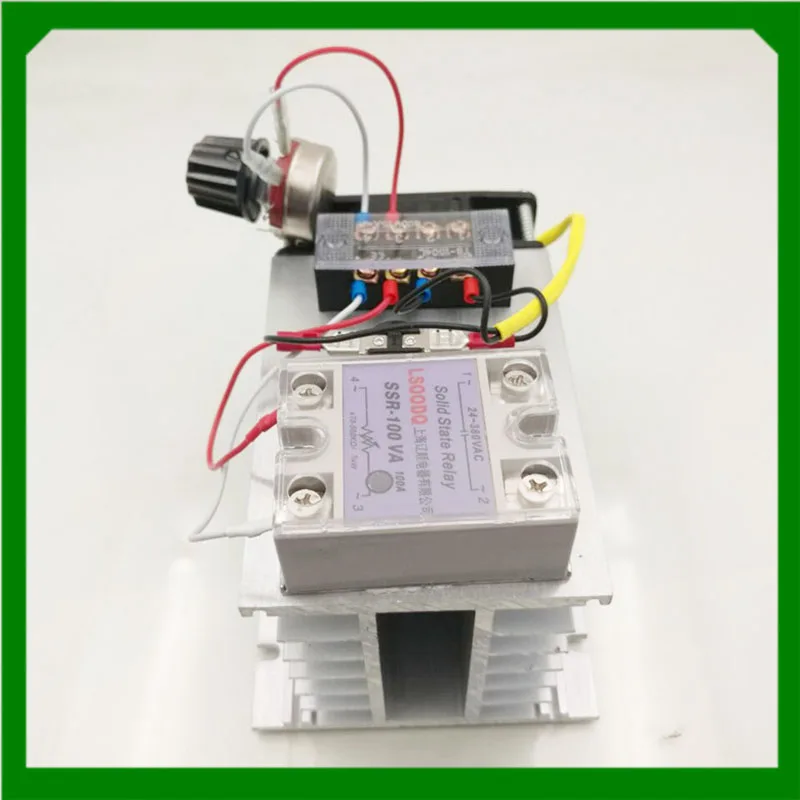 1Set SSR-100VA Single Phase Speed Governor 2W 470K Conversion Type Solid State Relay SSR Direct Current With Fan And Radiator