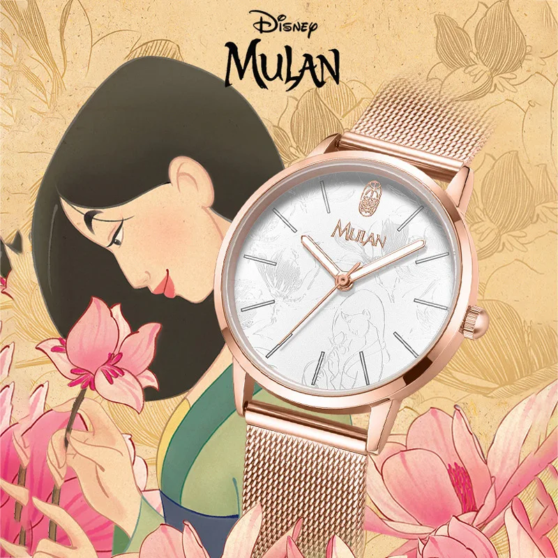 Disney Official MULAN Cartoon Luxury Women Watch Female Clock Quartz Wristwatch Fashion Ladies Reloj Mujer Relogio Feminino 2020