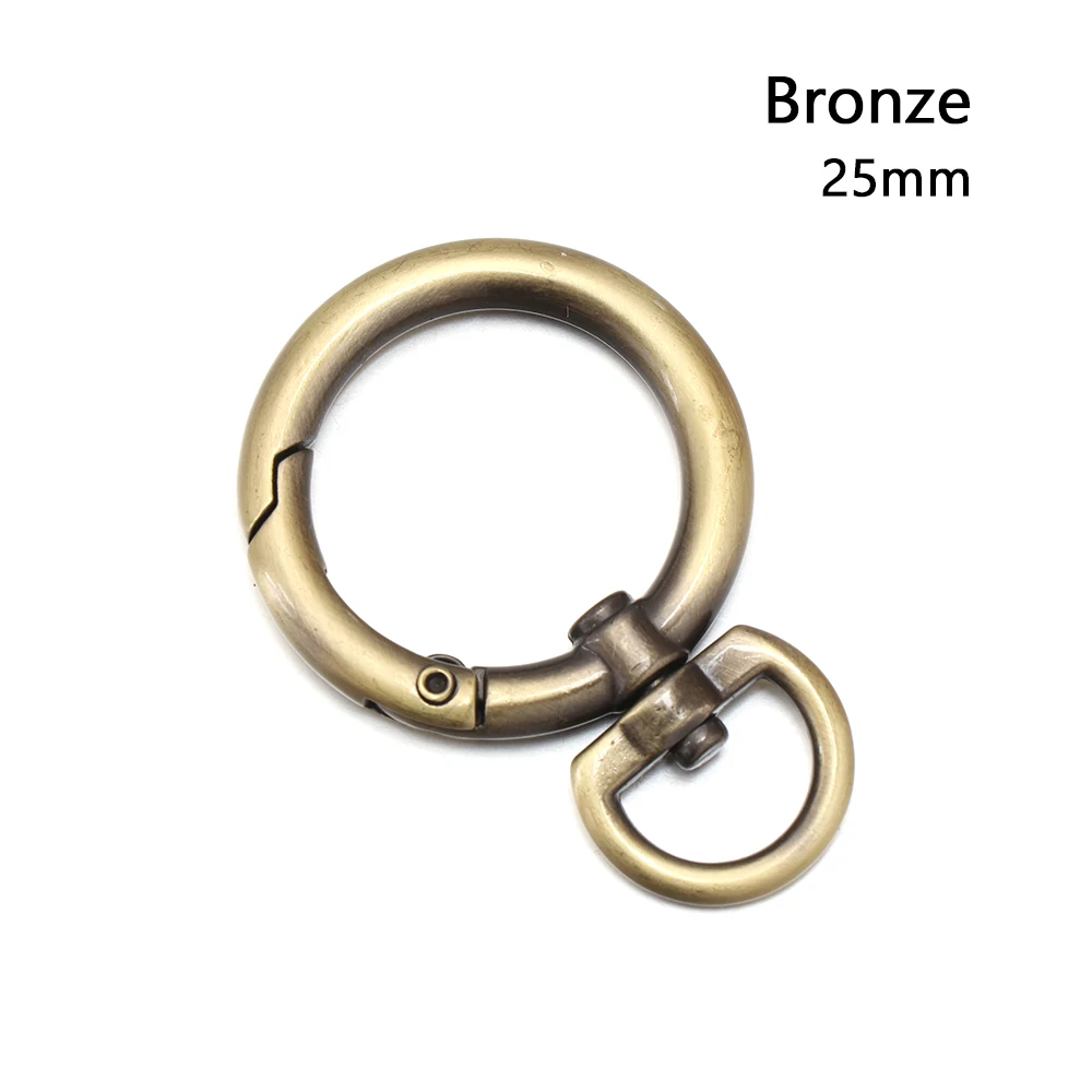 quality Round Push Trigger Zinc Alloy Hooks Spring O-Ring Buckles Snap Clasp Clip Bag Belt Buckle Carabiner Purses Handbags