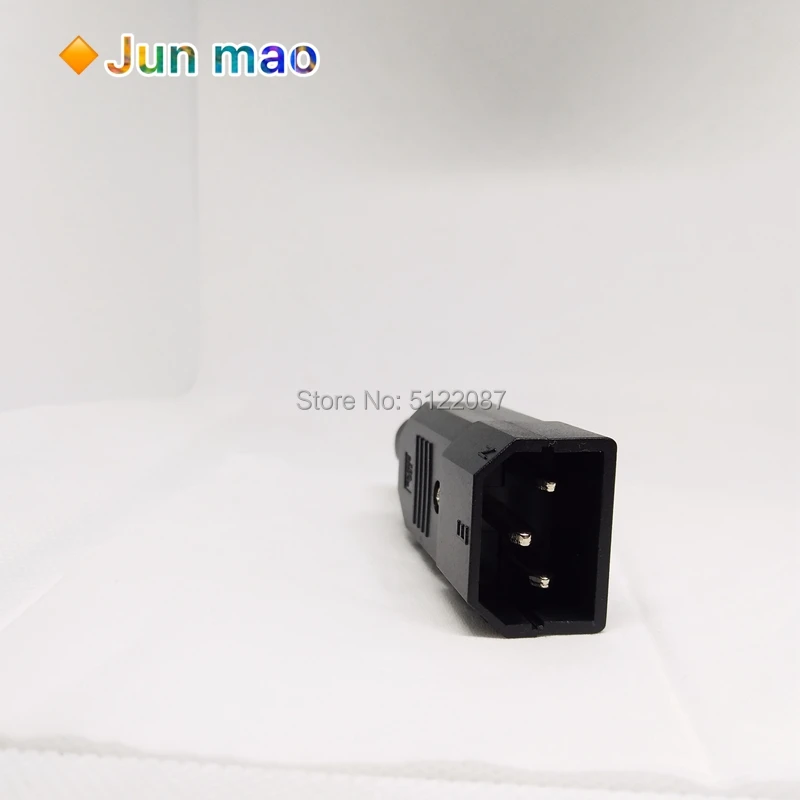 IEC Direct Plug Connector Male/Female 10A 250V Black Master Plug and Public Plug Removable Wire Power Connector 3pin AC Socket