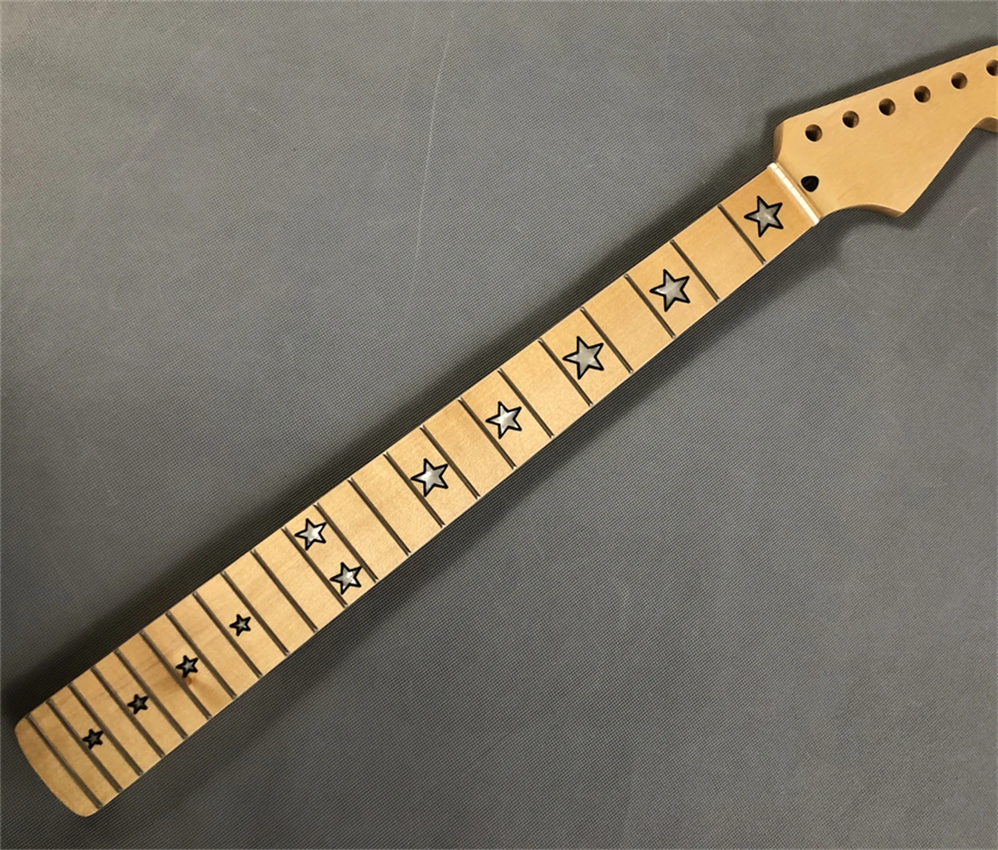 New Maple 22 frets Guitar Neck Maple Fingerboard Star inlay Gloss 25.5inches