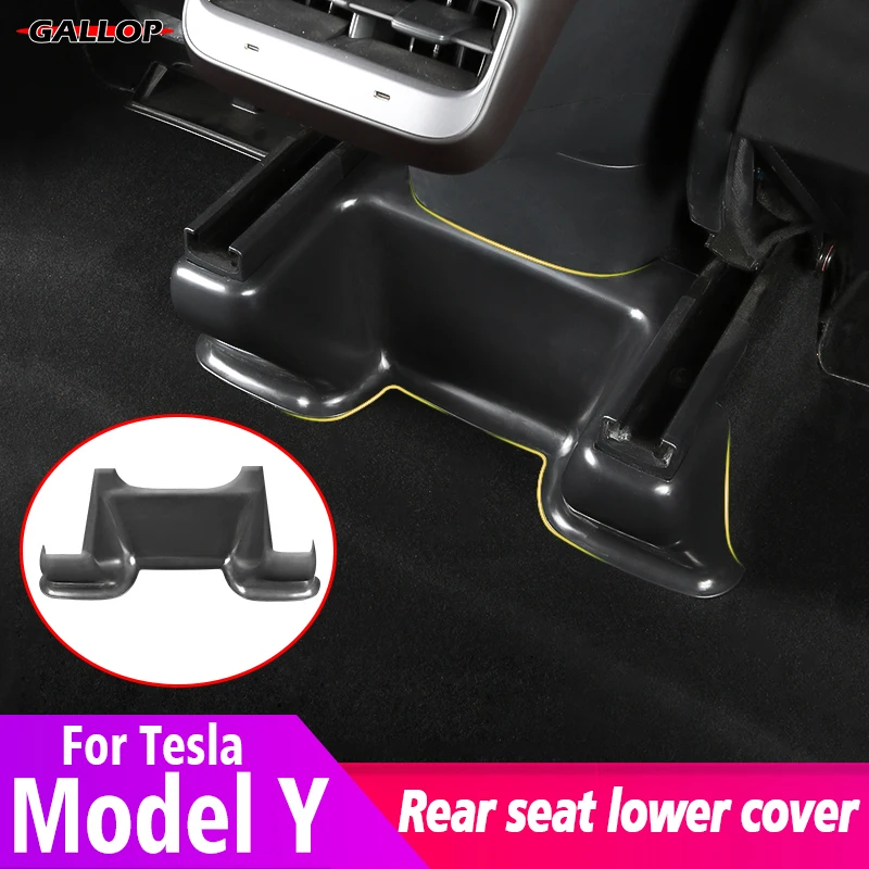 For Tesla Model Y Car Seat Lower Slide Rail Corner Guard Cover Anti Kick Protective Panel Interior Decoration Refit Accessories