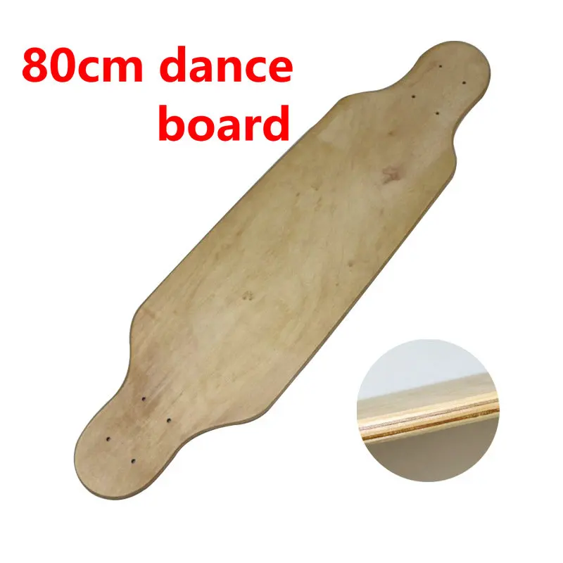 80 ซม.ขนาดเล็ก Dance BOARD สี่ล้อสเก็ตบอร์ดยาว Highway BOARD พื้นผิว Maple แปดชั้นแบนภาพวาดแบน