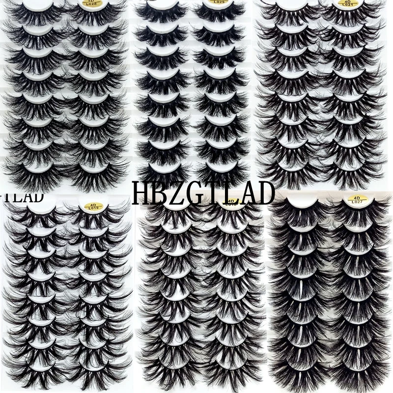 New 4-8 Pairs Mink Eyelashes 10-25mm Lashes Fluffy 3d Mink Lashes Makeup Dramatic Long Natural Eye Lashes Extension Maquillaje