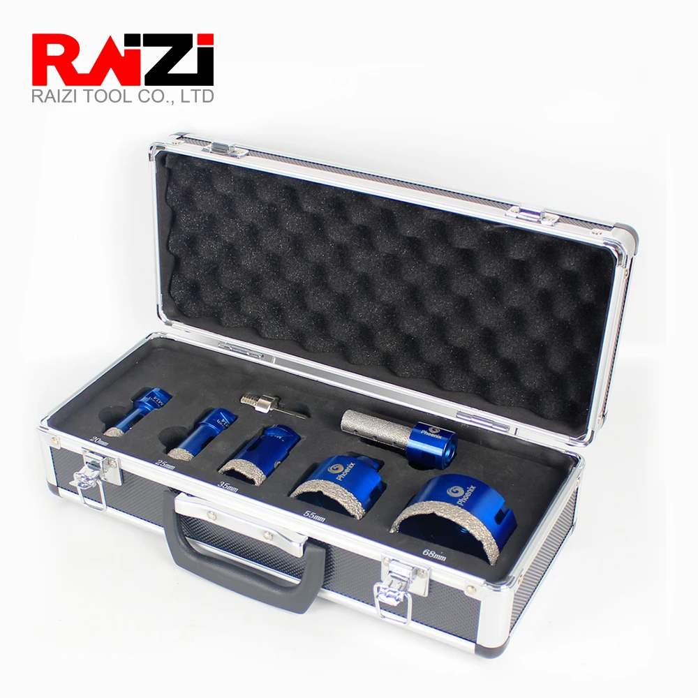 Raizi Phoenix DIamond core drill bit sets for tile ceramic marble porcelain granite diamond coated core hole saw drill bit