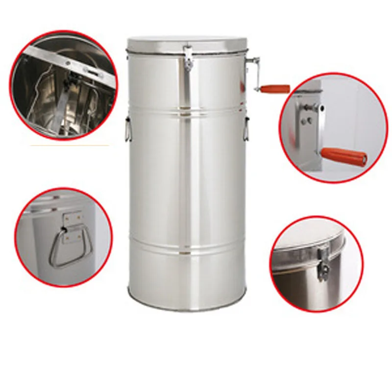 إطار مستخرج العسل اليدوي 2025 من الفولاذ المقاوم للصدأ معدات تربية النحل على شكل قرص العسل.