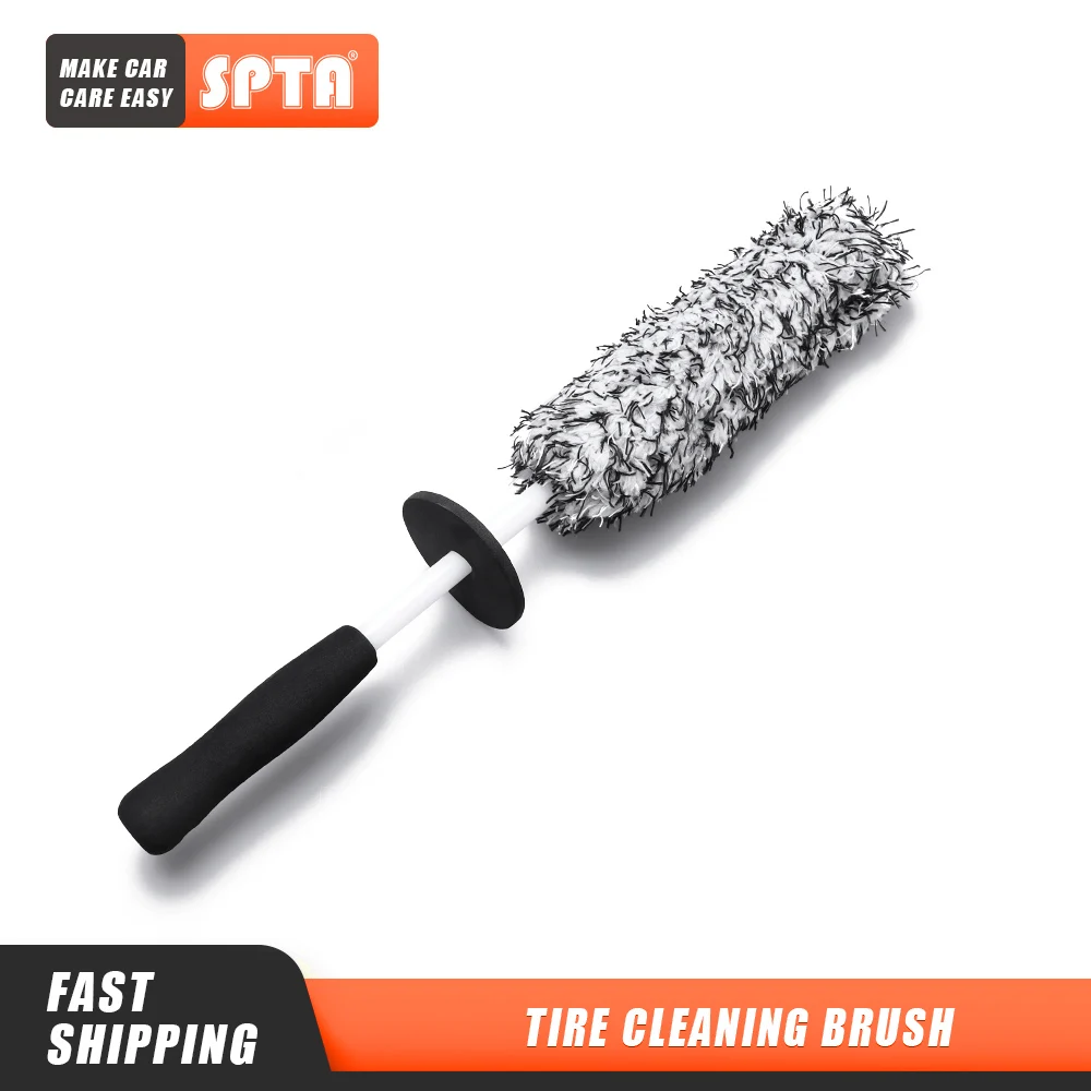 

SPTA Car Cleaning Tire Microfiber Wheel Rim Detailing Brush Non Scratch Washing Tool