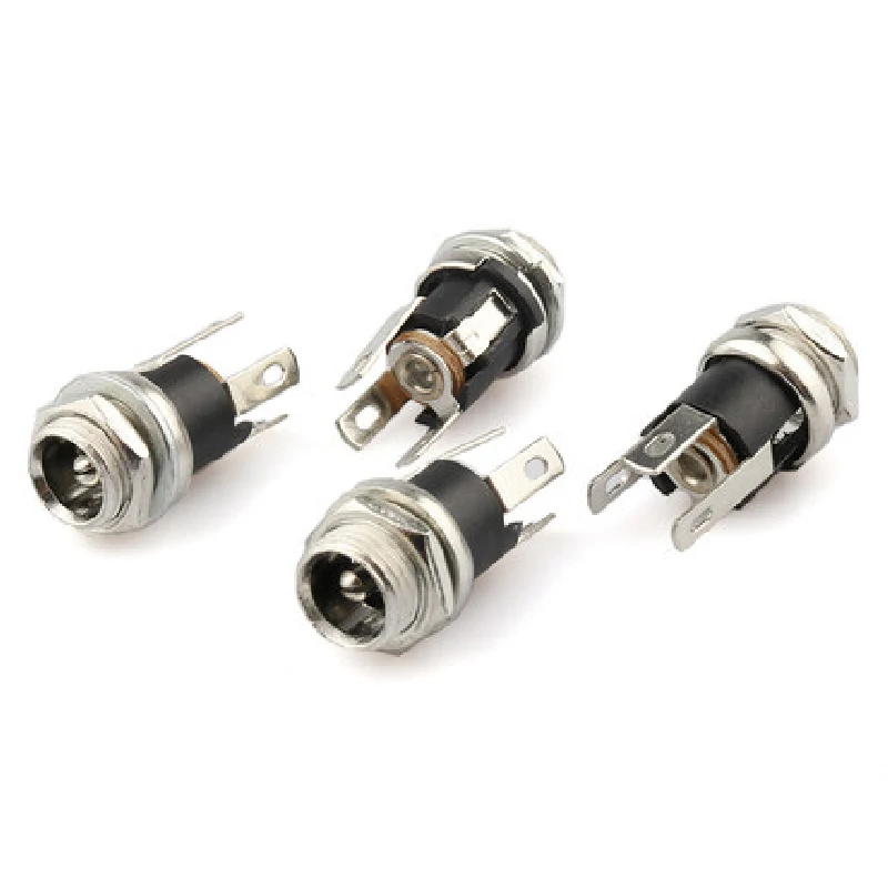 10Pcs DC-025 5.5X2.1Mm DC Power ปลั๊กแจ็ค DC โลหะหญิง5.5*2.5มม.