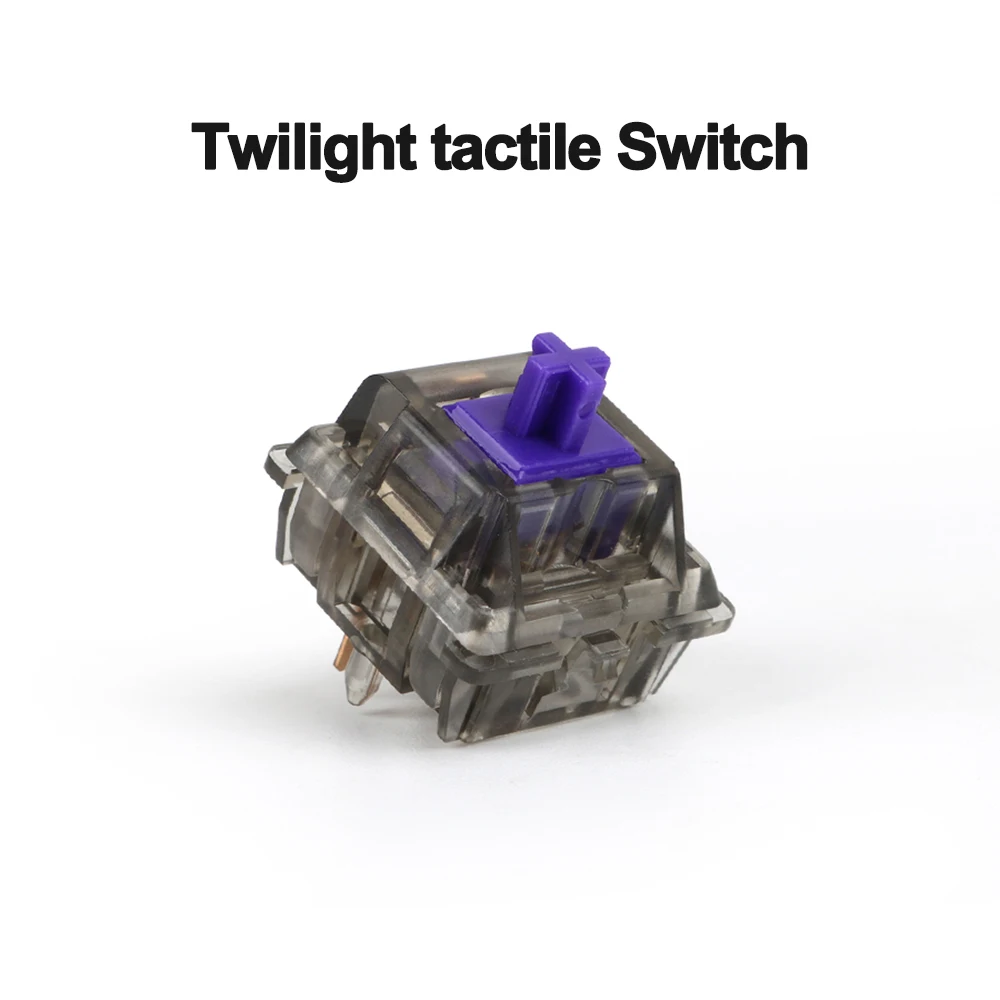 

Twilight Switch for Mechanical Keyboard Customize Tactile 5 Pins 67g POM Purple Stem Axis Gold Plated Spring Translucent PC Game