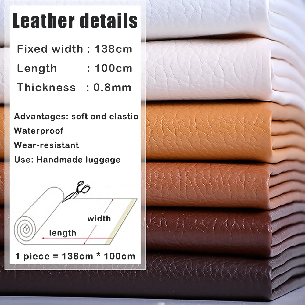 

1.38m * 1m size Lychee texture leather Handmade Leather Piece Craft DIY Leather bag Belt Fabric Leatherette material