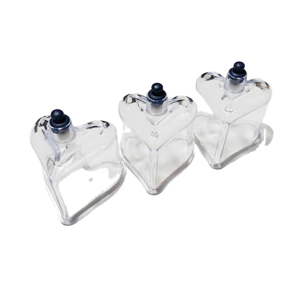 4 Pcs Star-Love Heart Shapes of Cupping Cups Hijama Jar Plastic Vacuum Cups Suction Cups Cupping Device Cupping Massage Therapy