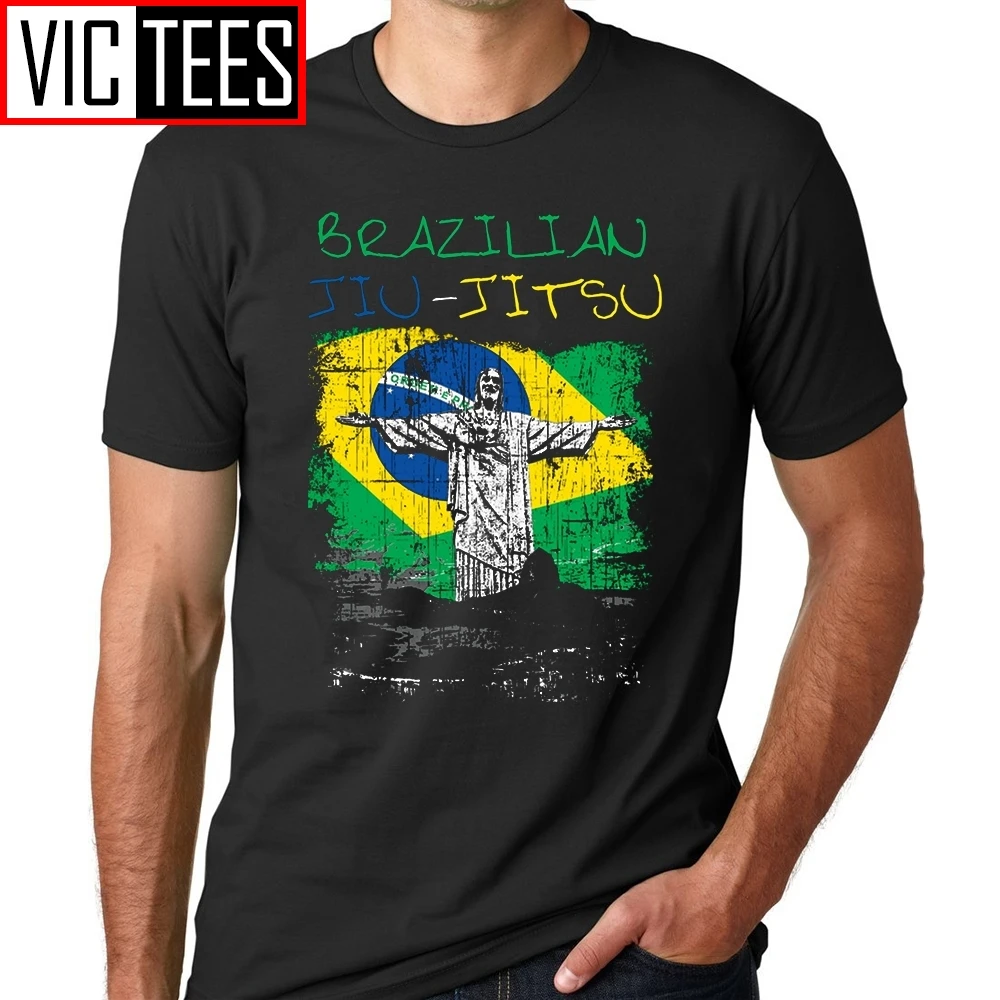 Men T Shirt Gesture Jiu-Jitsu Go Train Brazilian Jiu Jitsu BJJ Funny 100% Cotton Tees Popular Judo T-Shirts Men