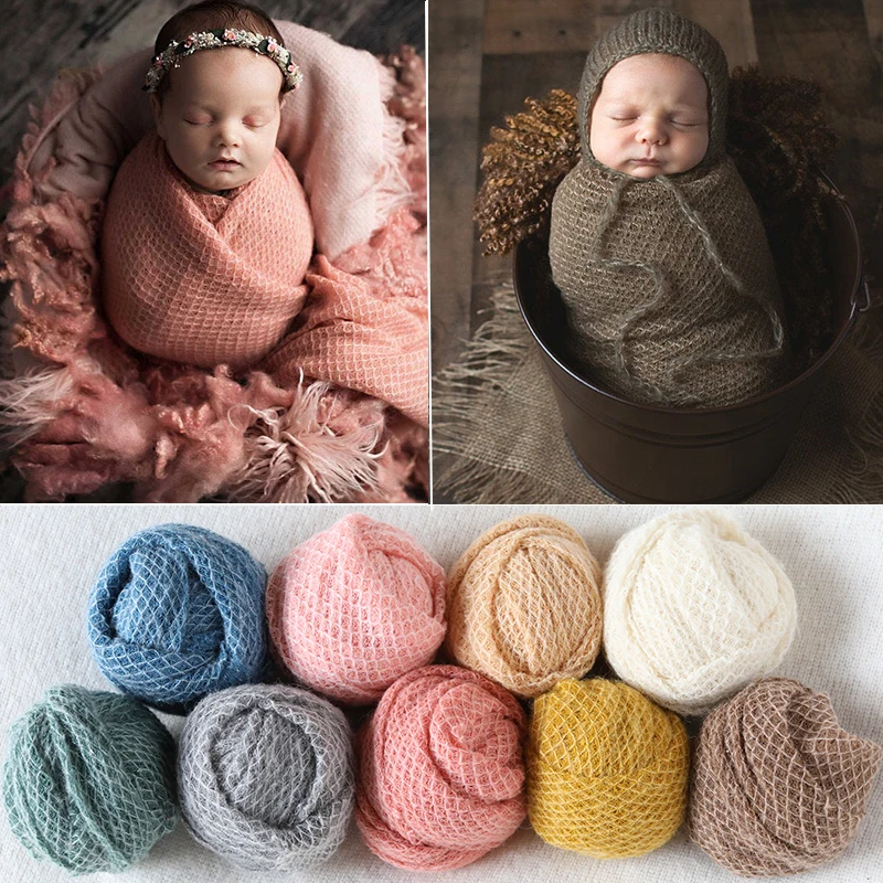 150*165 Cm Pasgeboren Fotografie Wraps Props Stretch Zachte Check Doek Voor Baby Meisje Jongens Achtergronden Studio Fotoshoot accessoires