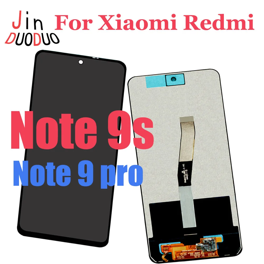 Super AMOLED For XIAOMI Redmi Note 9S LCD Display Touch Screen Digitizer Assembly For Xiaomi Redmi Note9 Pro LCD Display