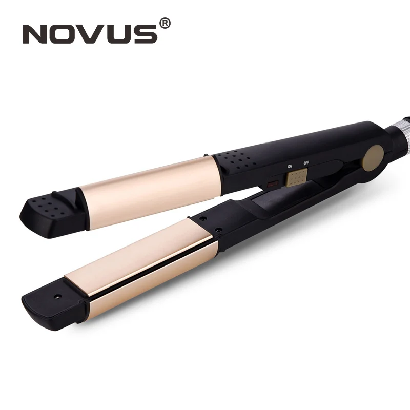 NOVUS 2 in 1 Hair Straightener Flat Iron Professional Electric Straightening & Curling Iron Ceramic Hair Curler Styling Tool