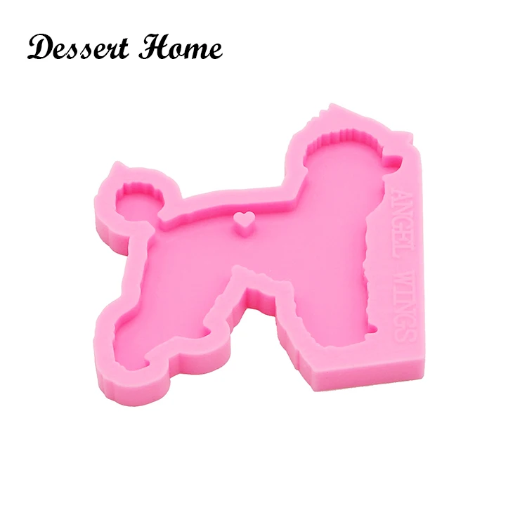 DY0346 Shiny Epoxy Resin Molds French Wolf Dog/Poodle Pug/Corgi Mold for Keychain Pendant Jewelry Making Silicone Molds